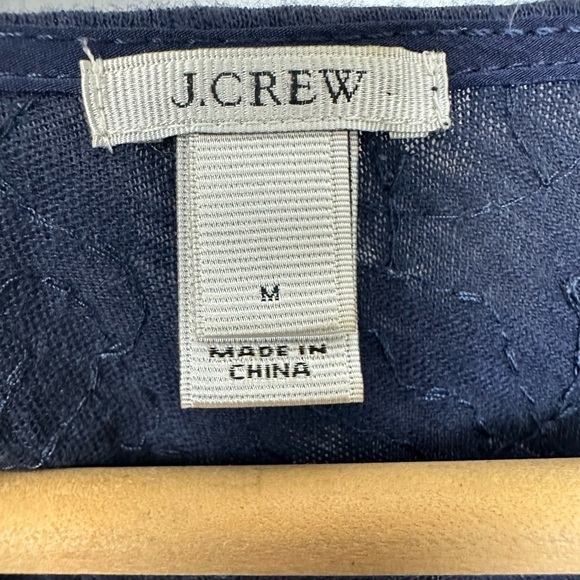 J Crew Navy color blocked sequined tank top Sz M - Picture 9 of 9